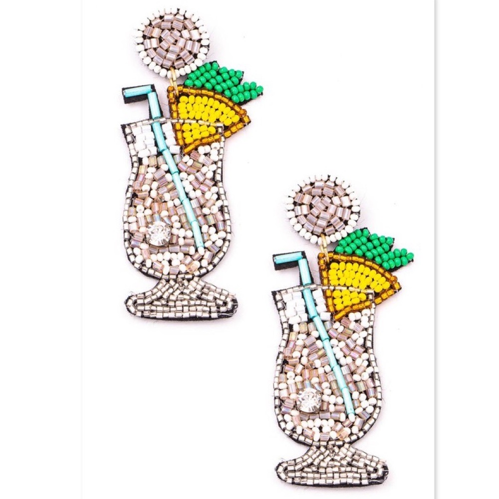 Mini Beaded Cocktail Earrings (E19)